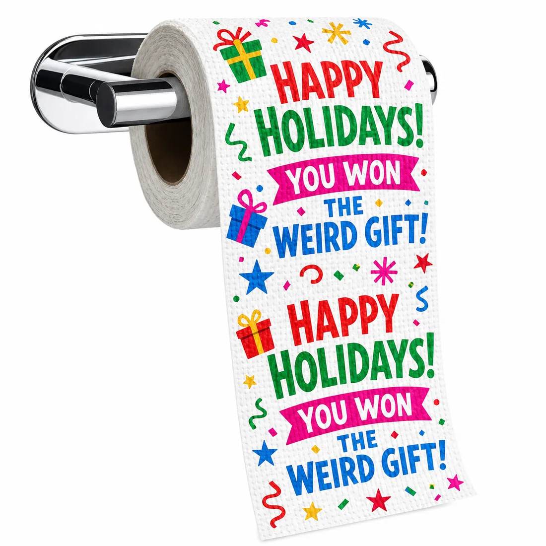 White Elephant Wildcard printed gift roll concept